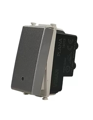 Vimar 14013.SL 1P 16Ax Plata Inversor Serie Plana